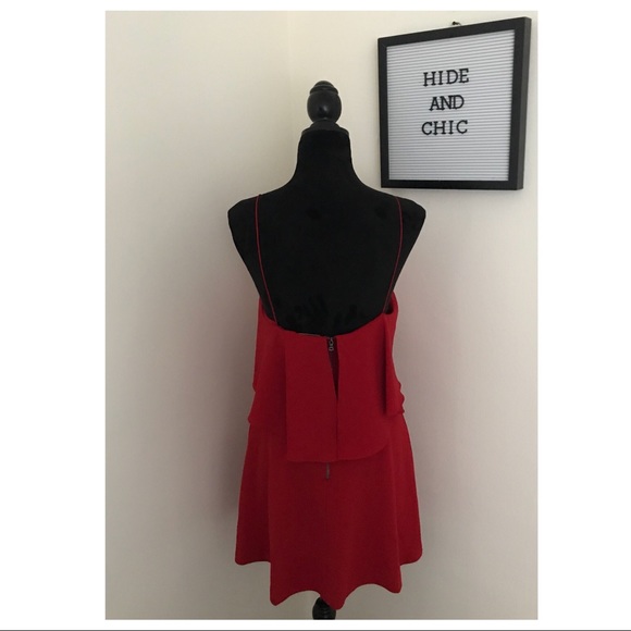 ALICE + OLIVIA LAYERED RUFFLE DRESS - Picture 5 of 8